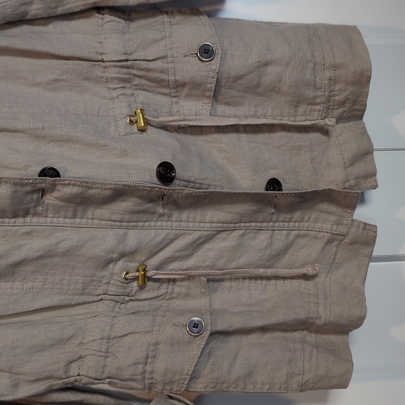 National Concepts size Medium tan Linen Jacket - Picture 5 of 7